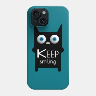 keep smiling cat Phone Case