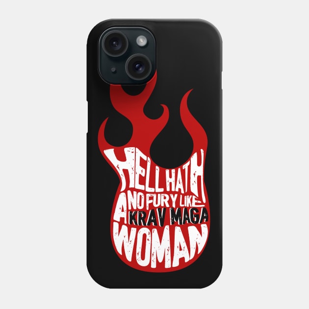 Krav Maga Gift Ideas for Women with Flames Phone Case by Possetivitees