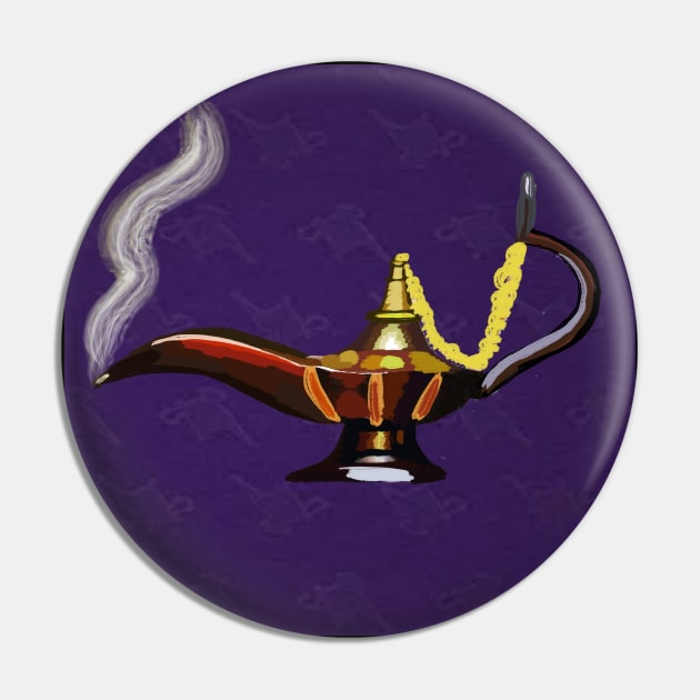 The Mystical Magical Lamp Pin by Art by Ergate