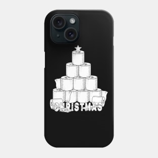 White Toilet Paper Christmas Tree, Funny Xmas Gift, Holiday Party Phone Case