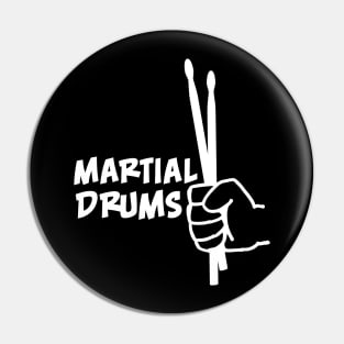 Martial Drums (white) Pin