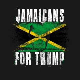 Jamaicans For Trump - Trump 2020 Patriotic Flag T-Shirt