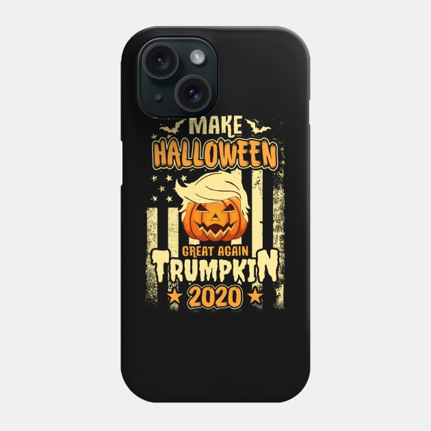 Funny Trumpkin Halloween Vote Pro Donald Trump 2020 Election Phone Case by PsychoDynamics