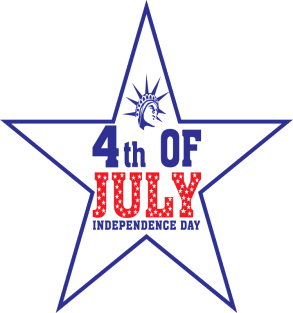 4th of July Star Magnet