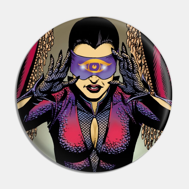 THE MYSTERIOUS MADAME X - "SHE SEES ALL!" Pin by INK&EYE CREATIVE