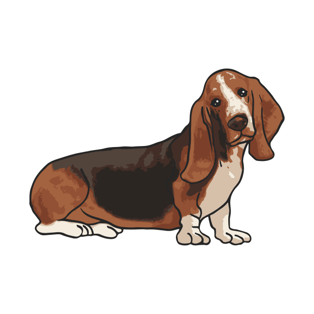 Basset Hound Dog by PetinHeart