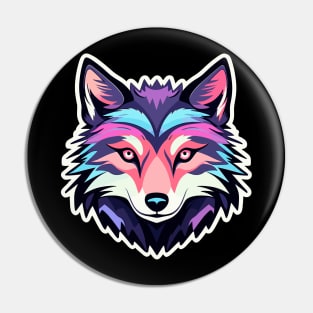 Wolf Illustration Pin