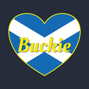 Buckie Scotland UK Scotland Flag Heart T-Shirt