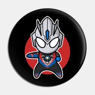 Ultraman Orb Hurricane Slash Chibi Style Kawaii Pin