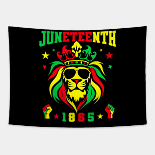 Juneteenth 1865 Cool Lion Sunglasses Black King Men Boys Tapestry