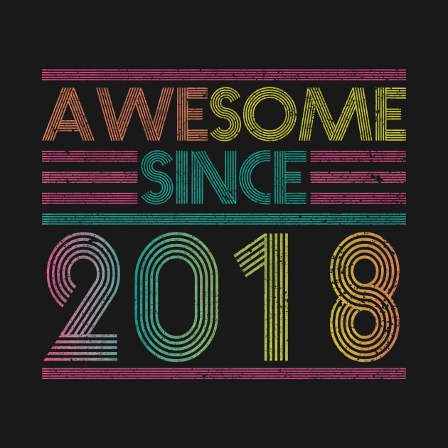 Awesome Since 2018 // Funny & Colorful 2018 Birthday by SLAG_Creative