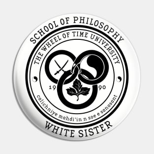 The Wheel of Time University - School of Philosophy (White Sister) Pin