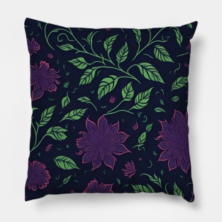 floral pattern design, flower art Pillow