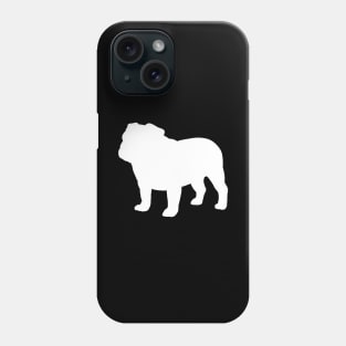 White Bulldog Silhouette Phone Case