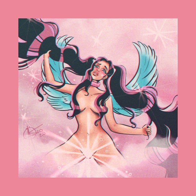 Missil Angel (merch version) by Alejandro Os Art