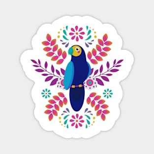 Bird Surrounded by Flowers Magnet