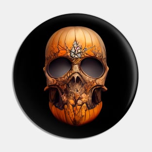 Pumpkin Skull Halloween Pin