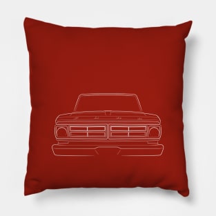 1972 Ford f150 - front stencil, white Pillow