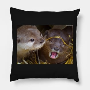 Otter .. she just told him a funny joke Pillow