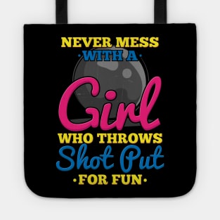 Track and Field Girl Shot put Thrower Sports Tote