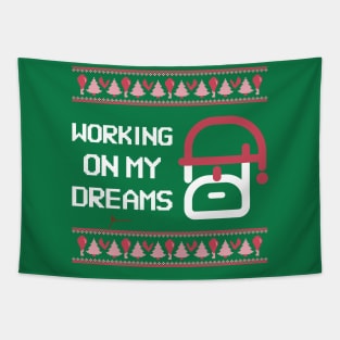 Working on my dreams | christmas Tapestry