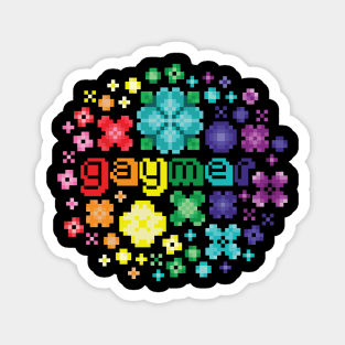 Flowery Gaymer [rainbow] Magnet