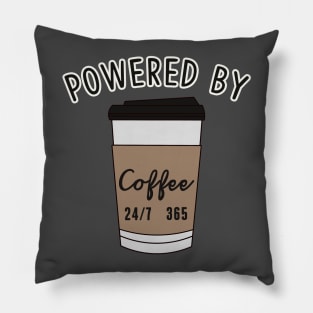 Powered by Coffee Lover Pillow