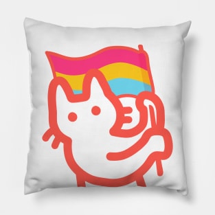 owie waving the pansexual flag Pillow