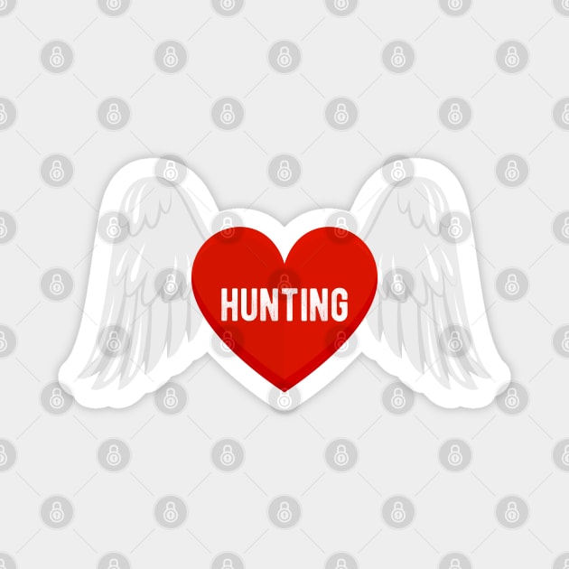 I Love Hunting Magnet by Eric Okore