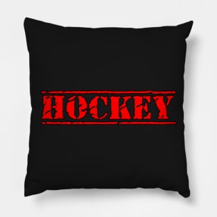 HOCKEY BOLD ENFORCER TEXT Pillow