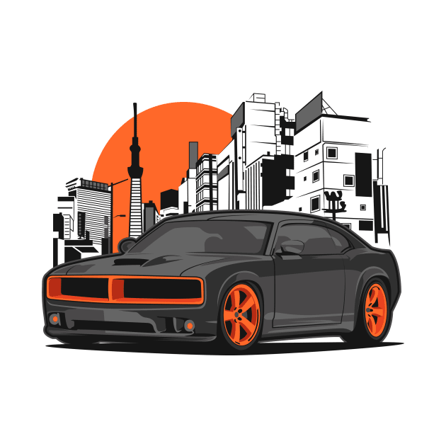 Charger Orange by AttireCafe