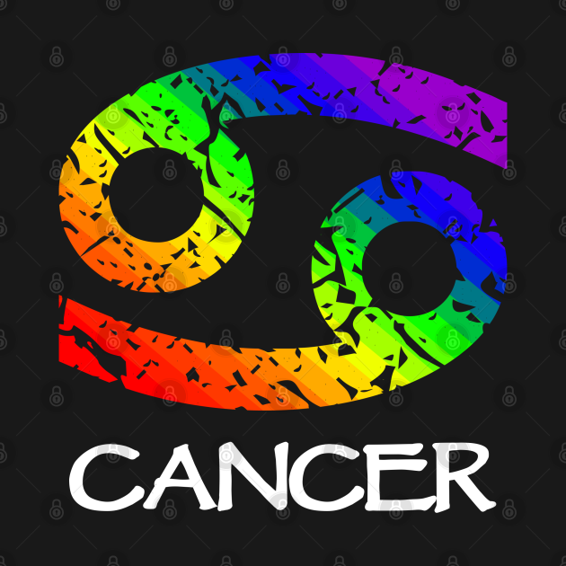 Cancer Zodiac Symbol in Rainbow Color - Gay Pride - T ...
