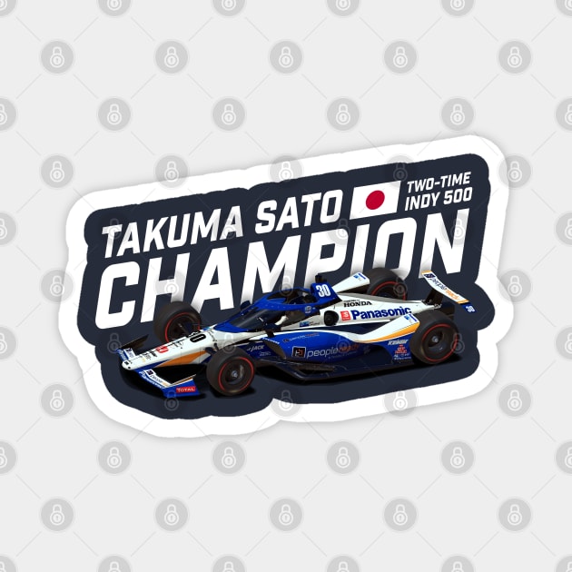 Sato Indy Winner 2020 (white text) Magnet by Sway Bar Designs