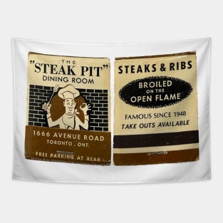 The Steak PIt Restaurant Matchbook Covers Tapestry