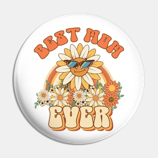 Best mom ever  Retro quote gift for funny mother Vintage floral pattern Pin