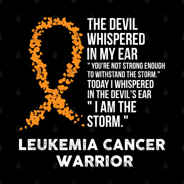 The Devil- Leukemia Awareness Support Ribbon by HomerNewbergereq