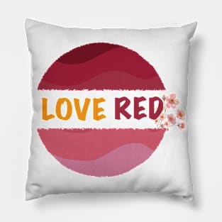 Flower Geometric Red Colorful #13 Pillow