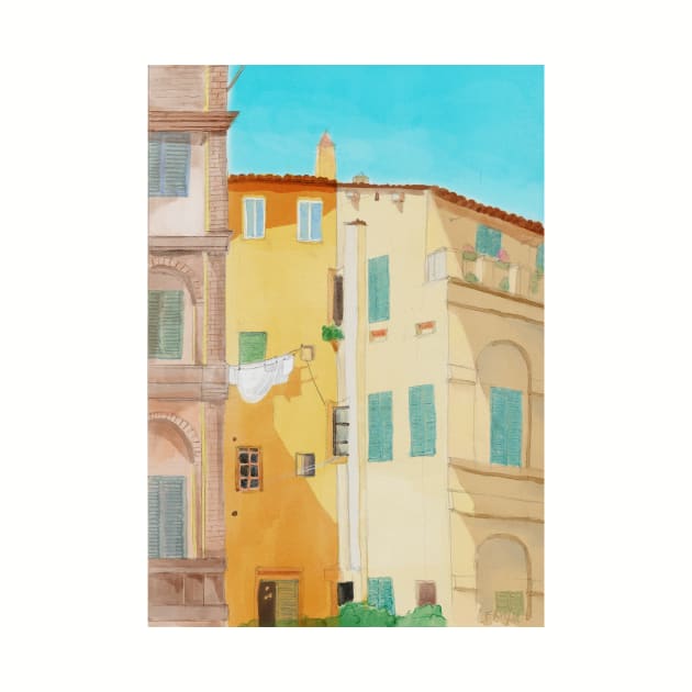 Mediterranean city in summer by LeahHa