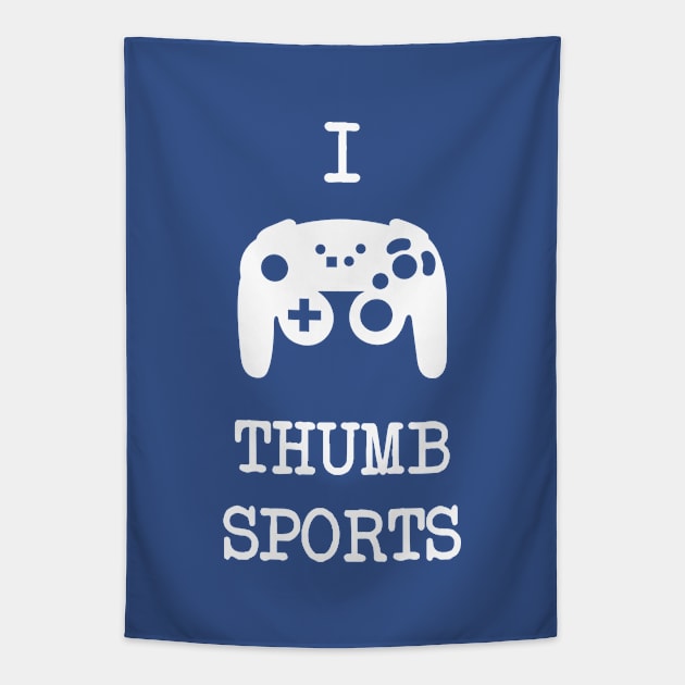 I Heart Thumb Sports Tapestry by katiestack.art