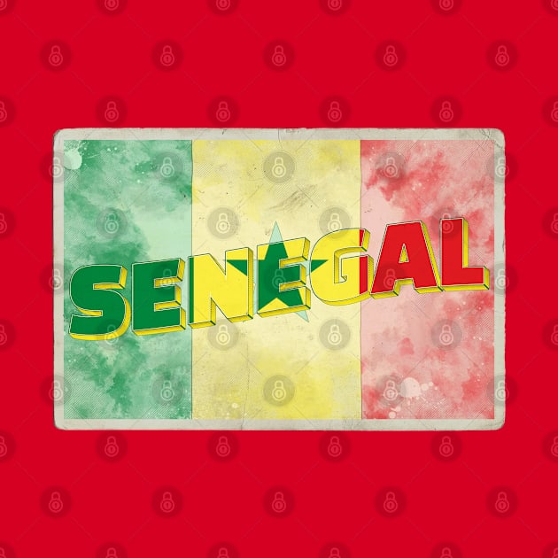 Senegal Vintage style retro souvenir by DesignerPropo