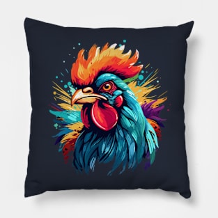 Colorful Rooster Pillow