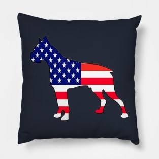 4th of July - Patriotic Dog Flag - T-Shirt Pillow