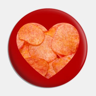 Ketchup Chips Heart Photograph Pin