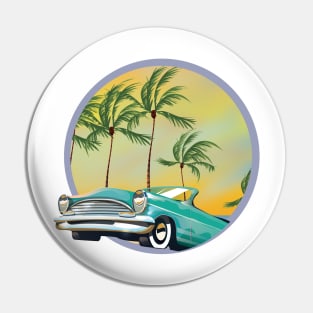 American Car in the Sunset Pin