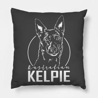 Australian Kelpie dog Portrait Pillow