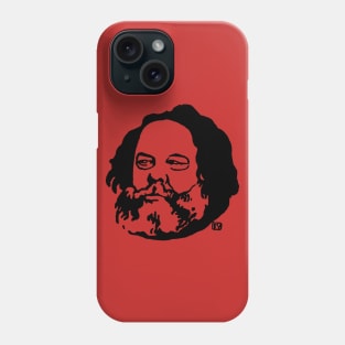 Mikhail Bakunin Silhouette - Felix Vallotton, Anarchist, Socialist, Leftist Phone Case