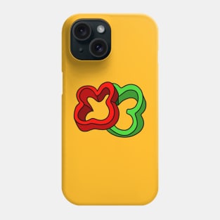 Red and Green Bell Pepper Slices Phone Case