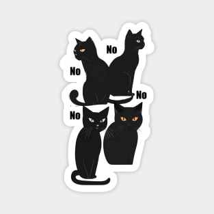 Black Cats Says No Magnet