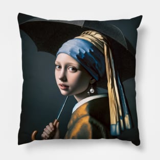 Mona Lisa Mardi Gras Celebration Pillow