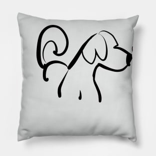 Dog and Butterfly Pillow